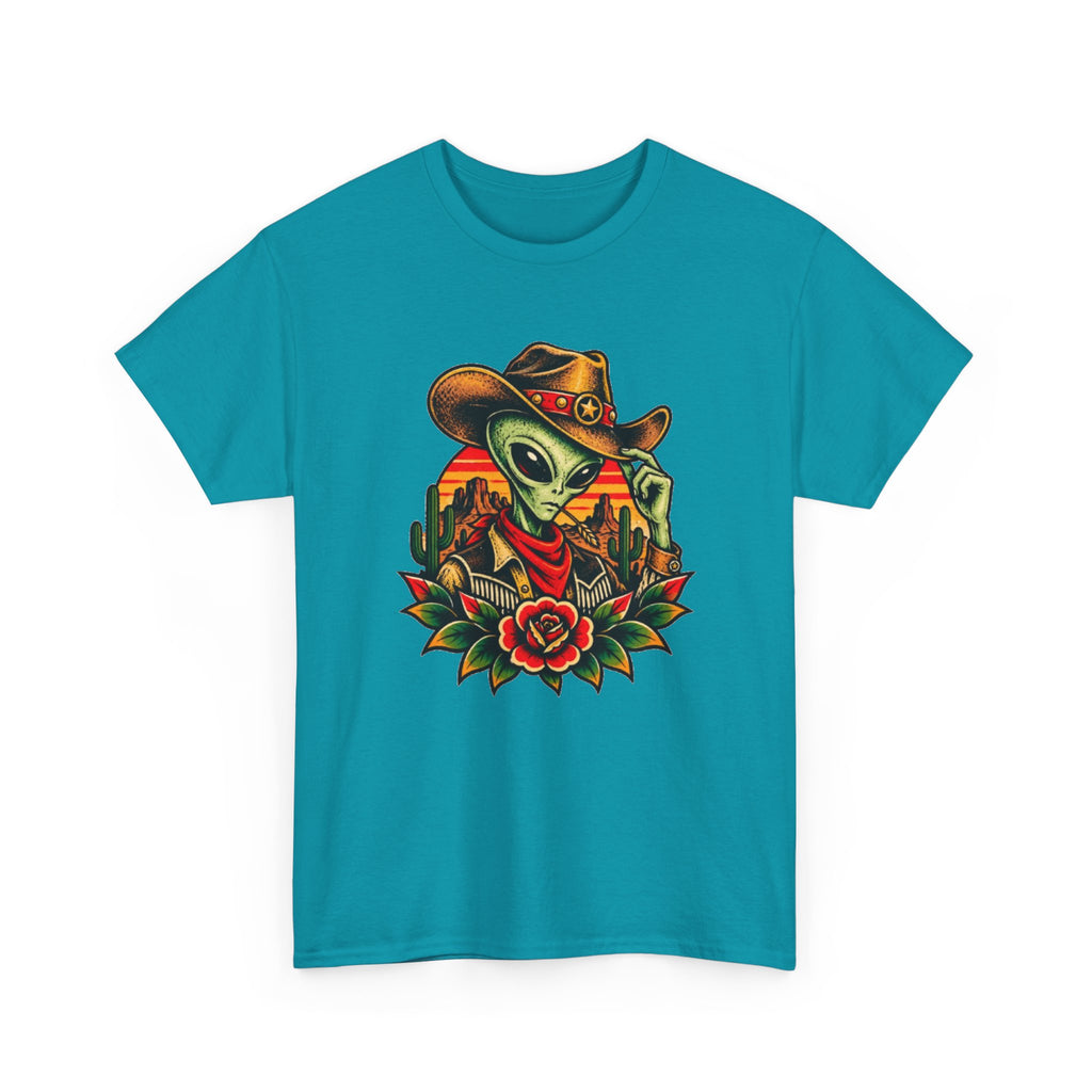 Cowboy Alien T-Shirt — Western Desert Alien Graphic Tee