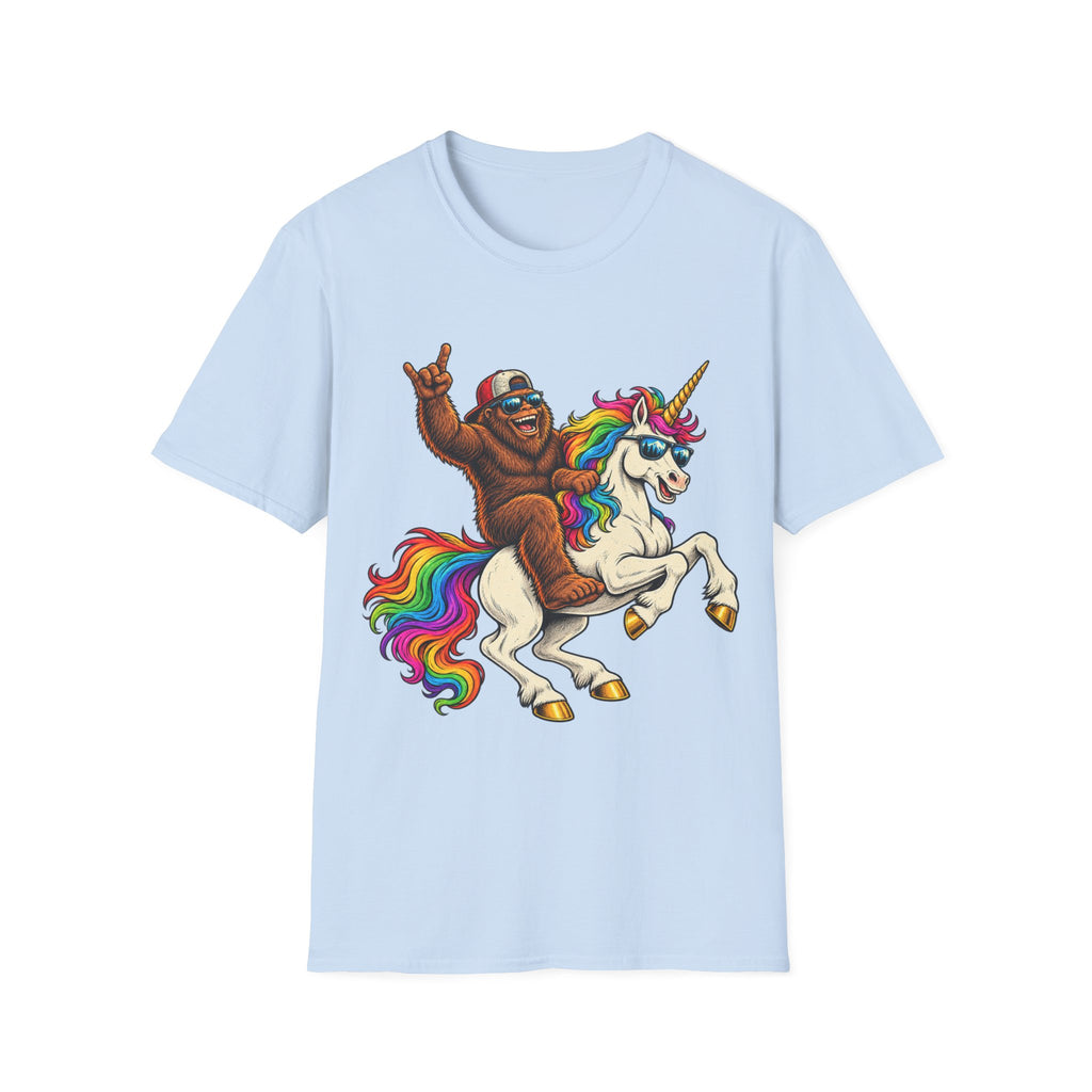 Bigfoot Riding Unicorn T-Shirt