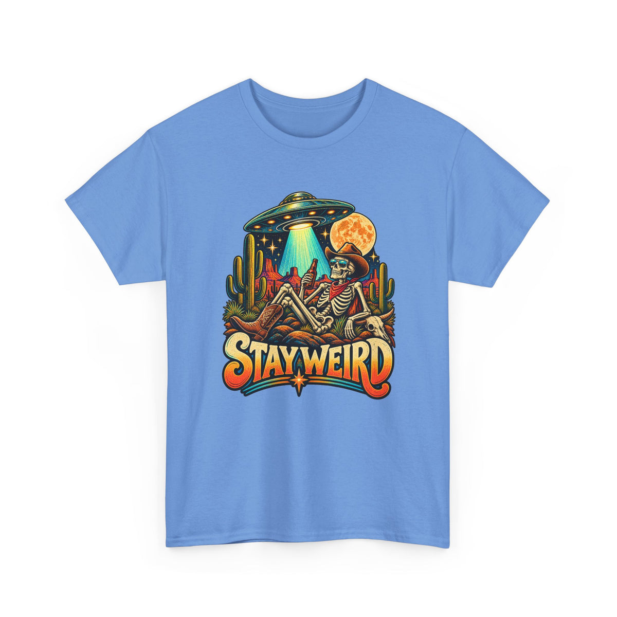 Stay Weird Skeleton UFO T-Shirt