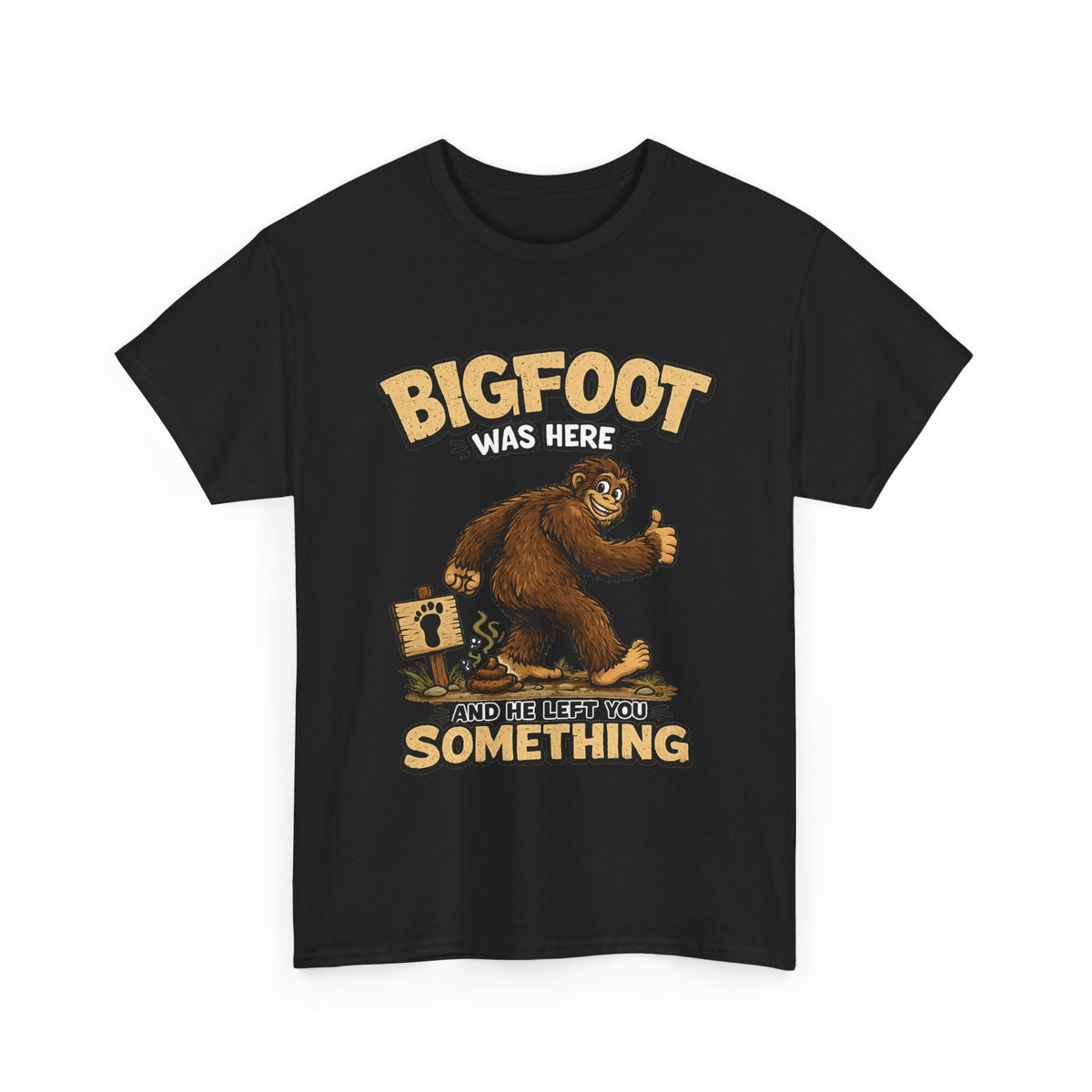 Bigfoot Was Here tee | Sasquatch graphic t-shirt, camping forest humor
