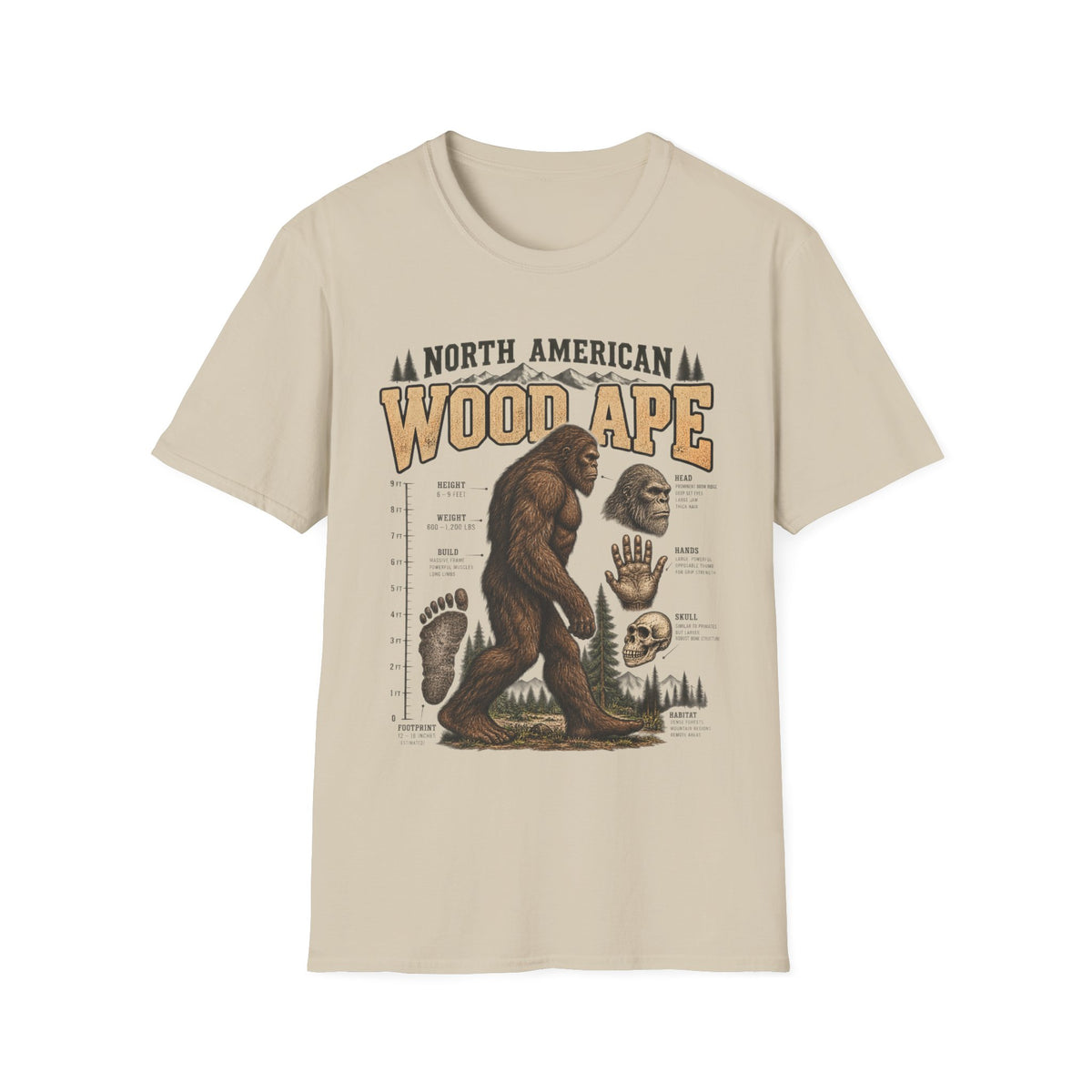 North American Wood Ape Bigfoot Cryptid T-Shirt