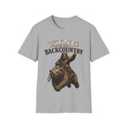 King of the Backcountry T-Shirt | Bear Riding Moose Outdoor Design