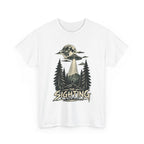 UFO Sighting Graphic Tee | Alien Abduction Forest Night