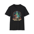 Bigfoot and Alien Sharing a Taco Graphic T-Shirt