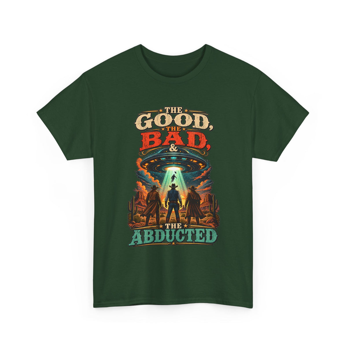 The Good, The Bad & The Abducted T-Shirt | UFO Alien Abduction Graphic Tee