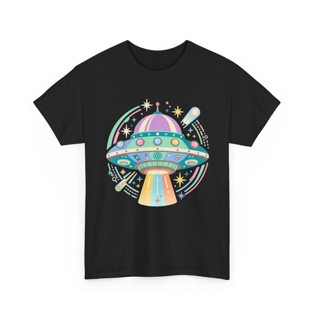 Pastel UFO spaceship T-Shirt | colorful alien saucer illustration