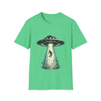 Alien Abduction Beam T-Shirt | UFO Abducting Person Graphic