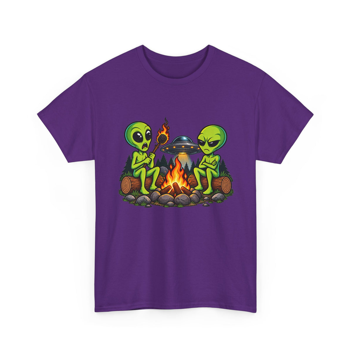 Alien Campfire Graphic T-Shirt