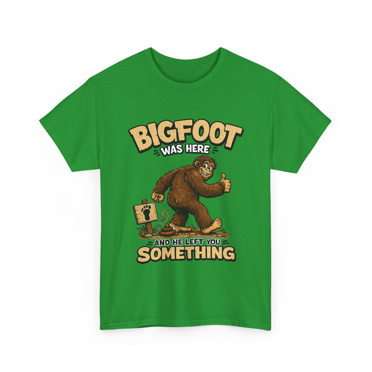 Bigfoot Was Here tee | Sasquatch graphic t-shirt, camping forest humor