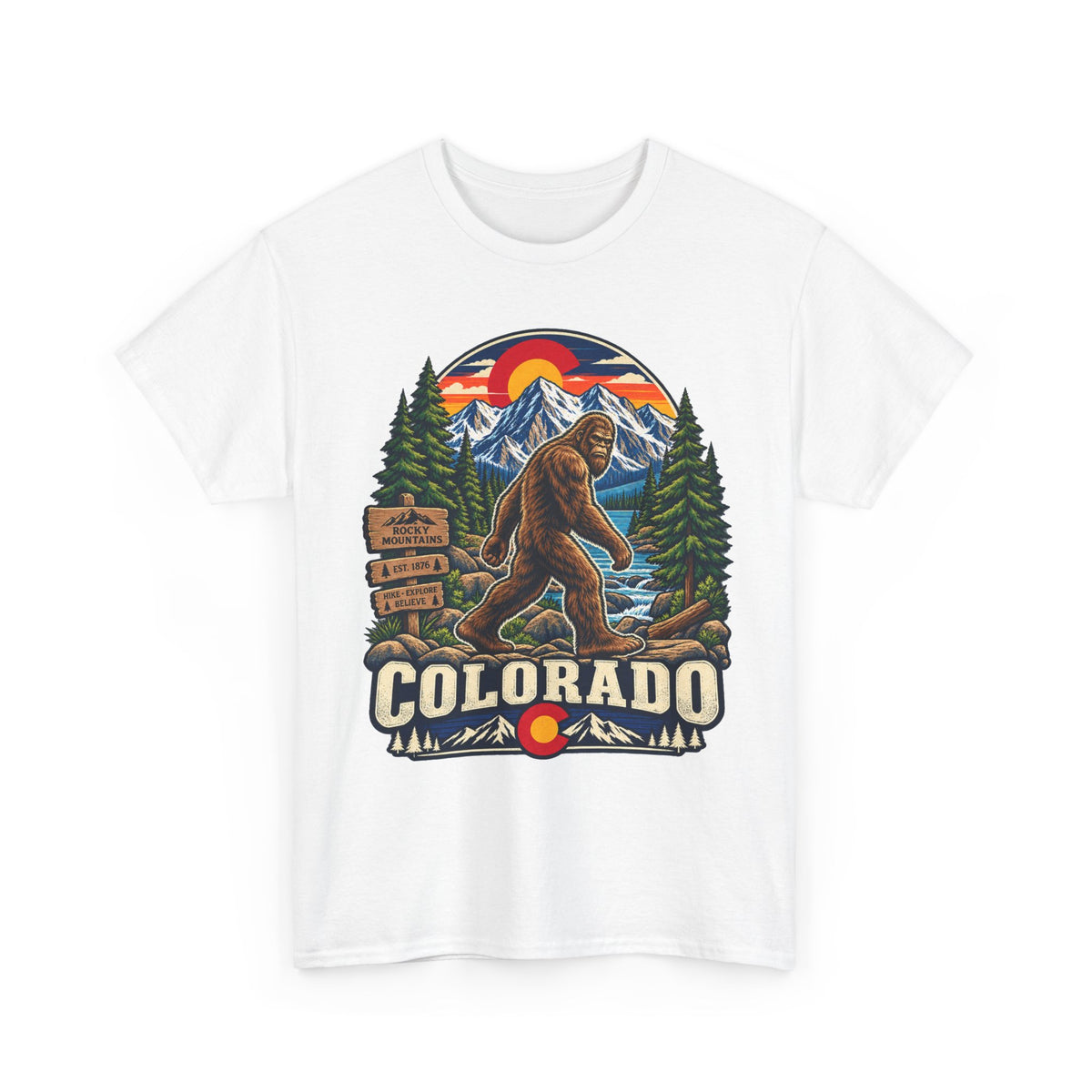 Colorado Bigfoot Mountain Scene T-Shirt