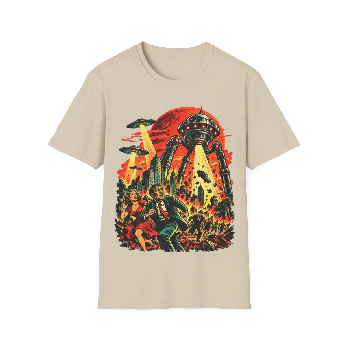 Retro Sci-Fi Alien Invasion T-Shirt