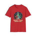 Bigfoot and Alien Sharing a Taco Graphic T-Shirt