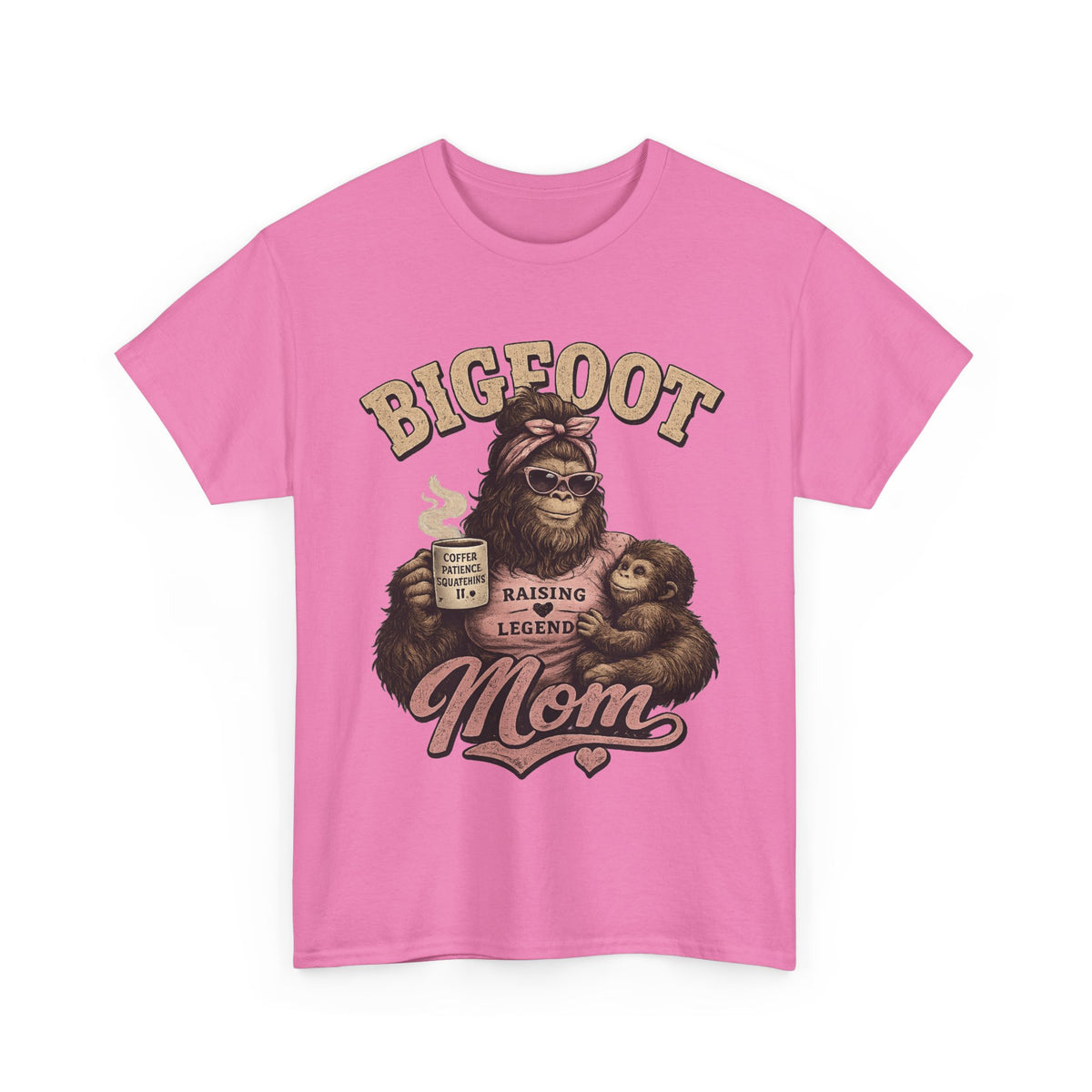 Bigfoot Mom Tee | Sasquatch Mama Illustration, Raising a Legend Design
