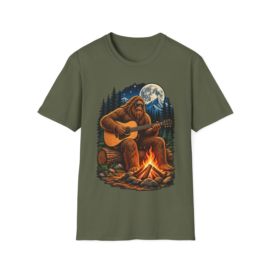 Bigfoot Campfire Guitar T-Shirt