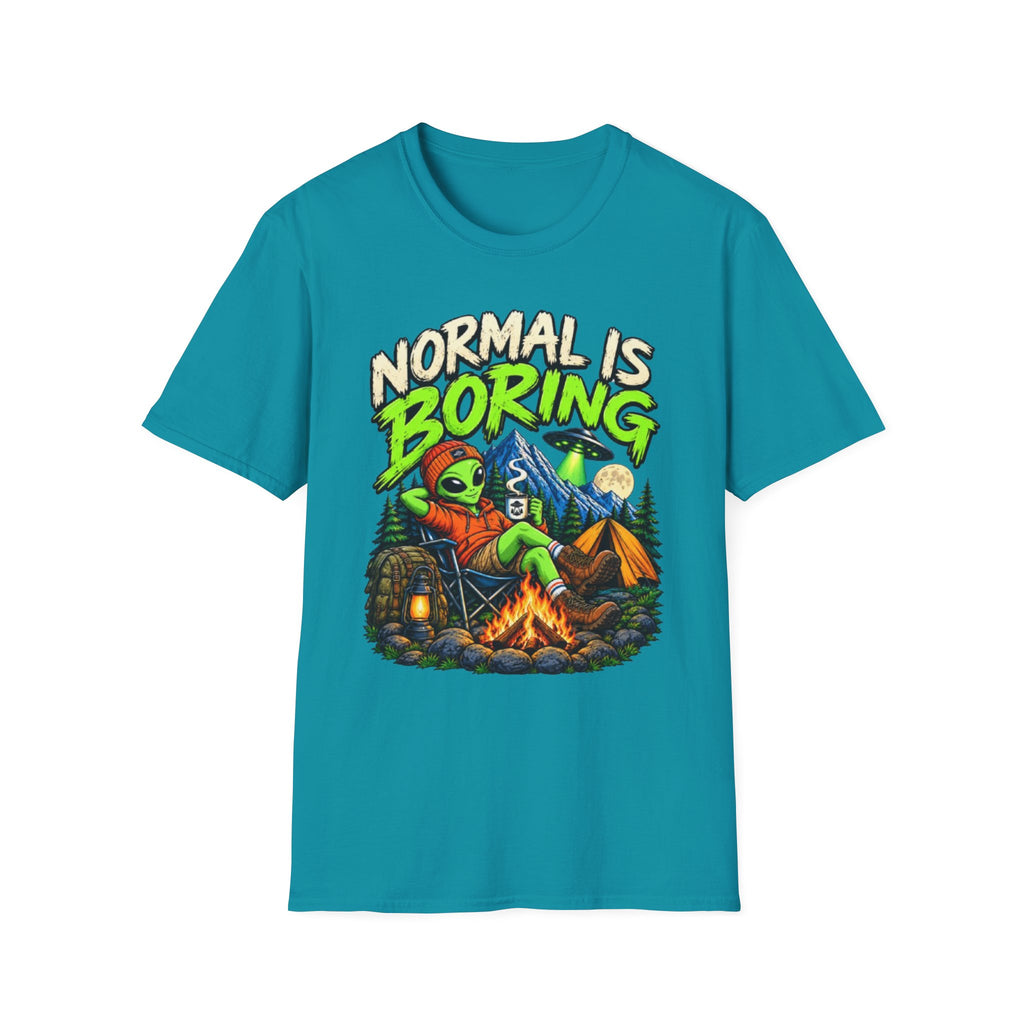 Normal Is Boring Alien Camping T-Shirt