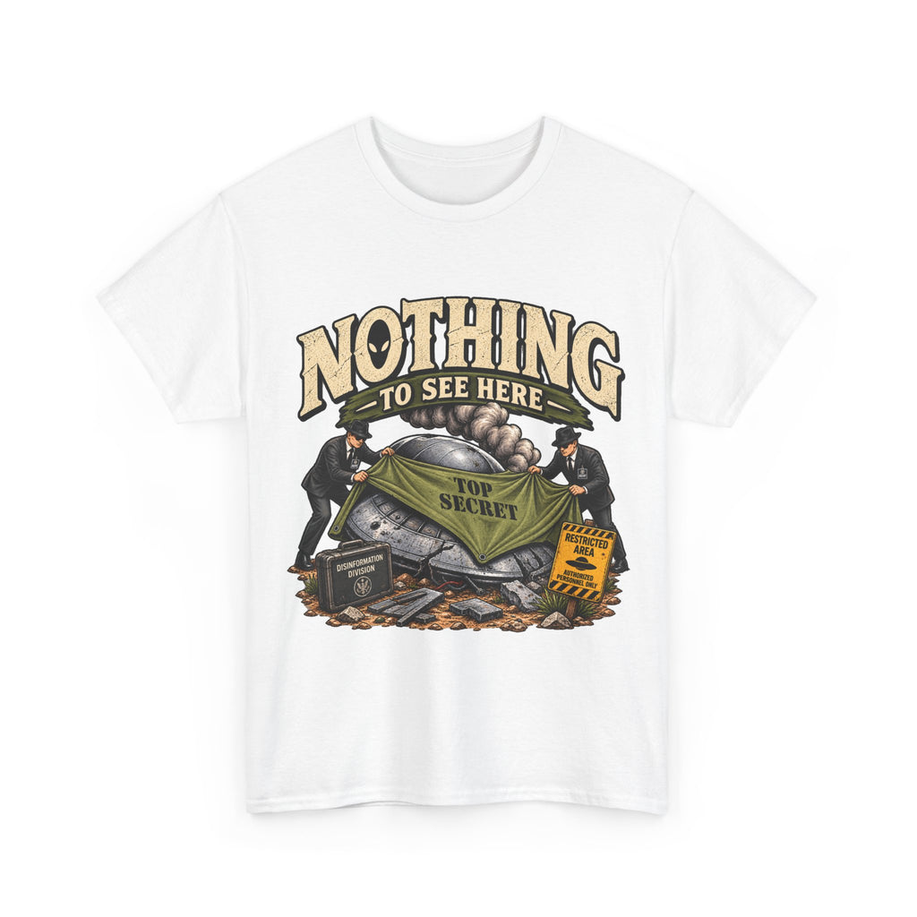Nothing to See Here tee | Funny Secret Vault, Vintage Heist Illustration