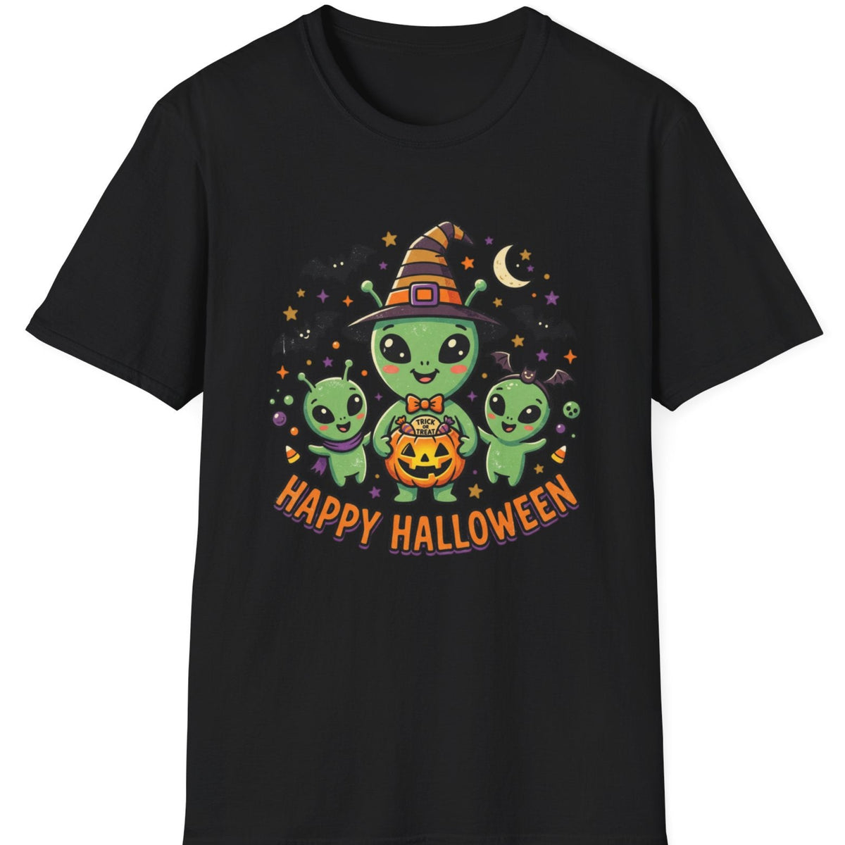 Happy Halloween Alien Pumpkin T-Shirt