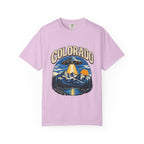Colorado UFO Mountain T-Shirt — Retro Alien Abduction Scenic Tee