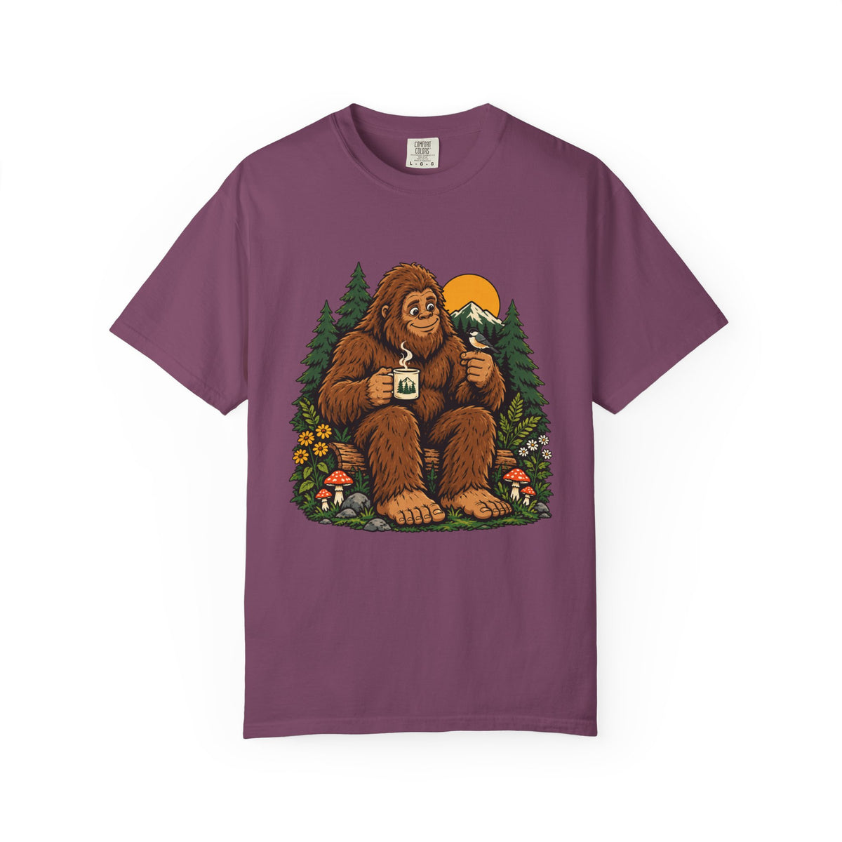 Sasquatch Coffee in the Pines Graphic T-Shirt