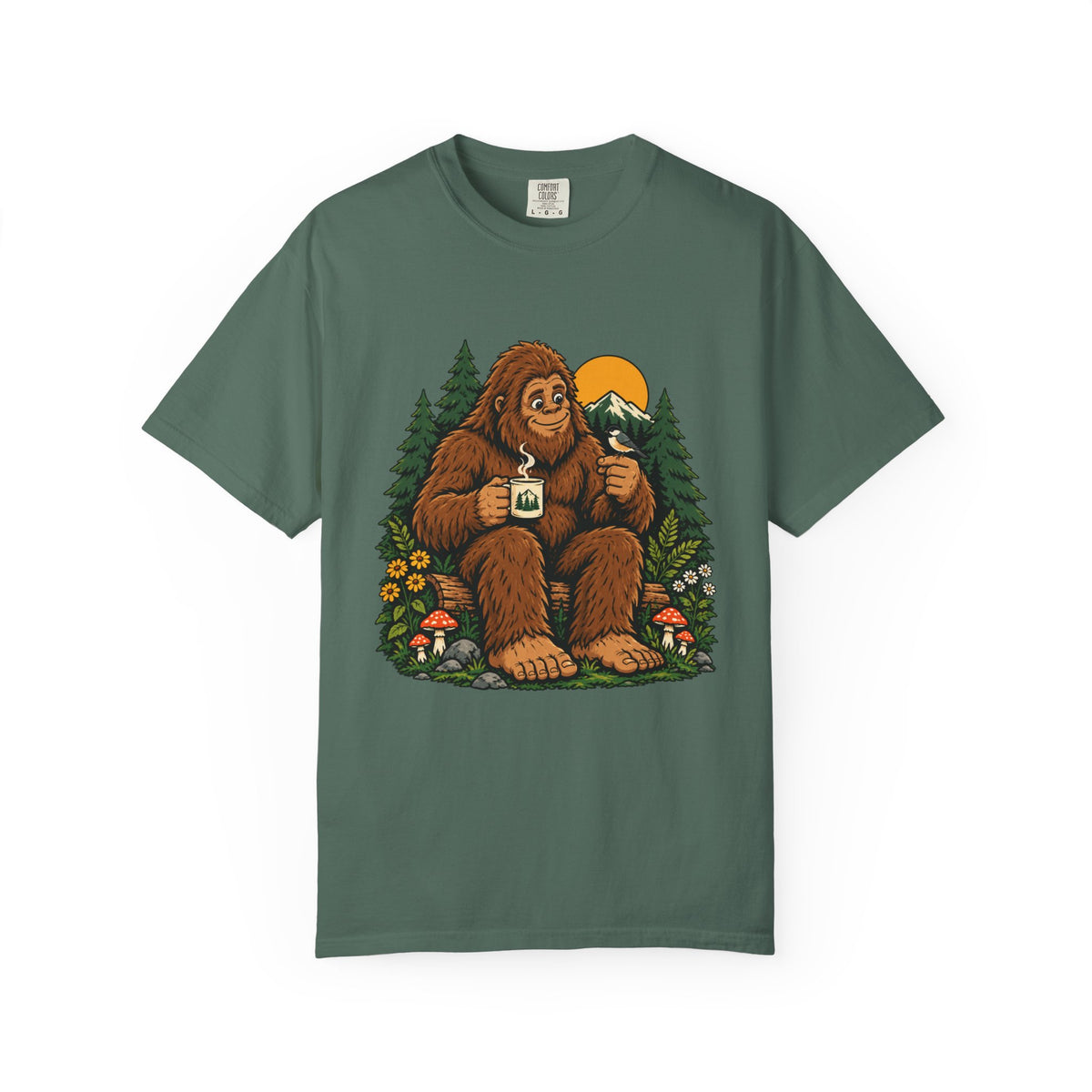 Sasquatch Coffee in the Pines Graphic T-Shirt