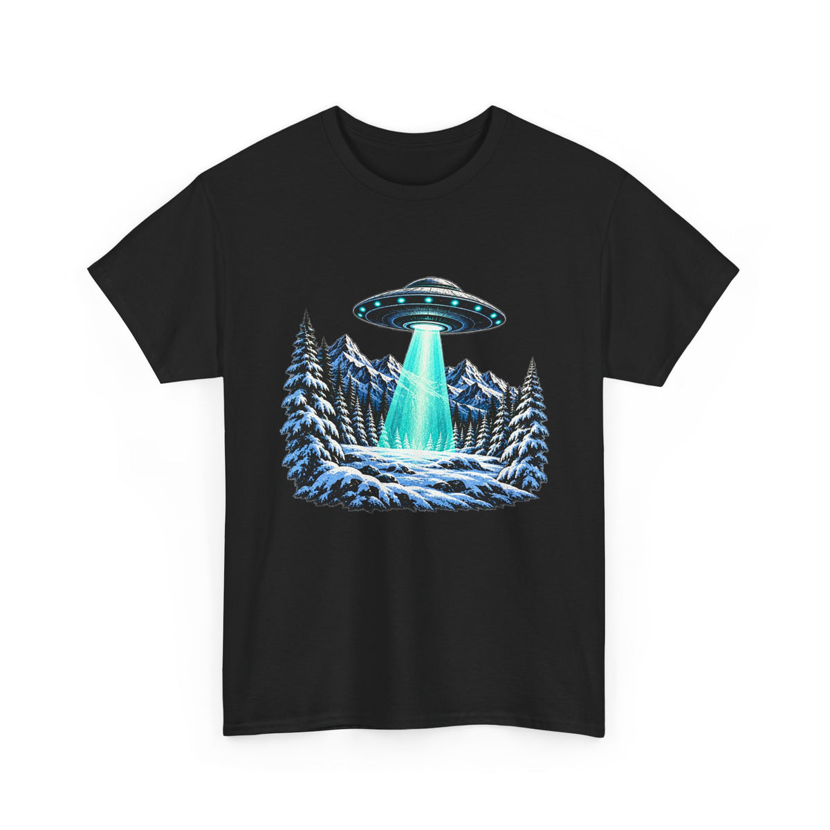 UFO Mountain Abduction Graphic Tee