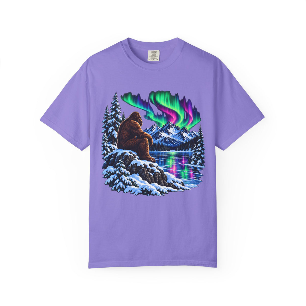 bigfoot Under Northern Lights T-Shirt