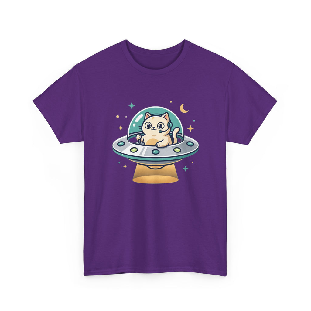 Whimsical Cute Cat UFO Tee