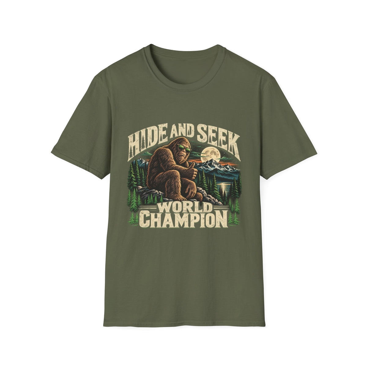 Hide and Seek World Champion Bigfoot Graphic T-Shirt