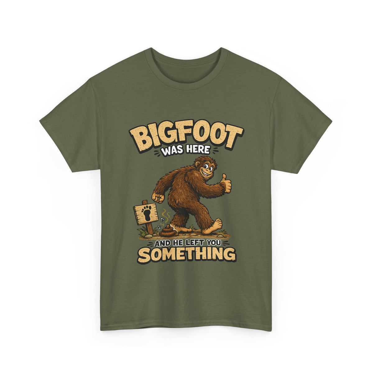 Bigfoot Was Here tee | Sasquatch graphic t-shirt, camping forest humor