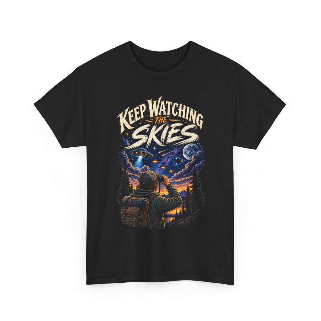 Keep Watching the Skies T-Shirt | Stargazing UFO Illustration