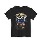 Keep Watching the Skies T-Shirt | Stargazing UFO Illustration