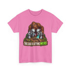 This Case Is Getting Weird Bigfoot & Alien Funny Graphic T-Shirt