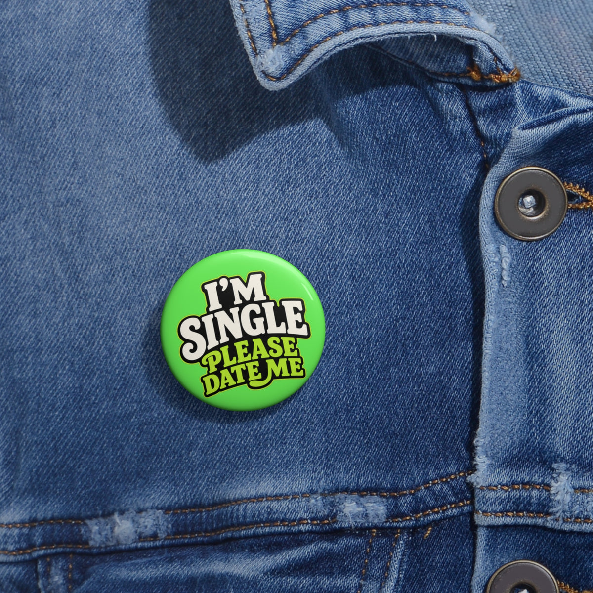 Im Single Enamel Pin Button