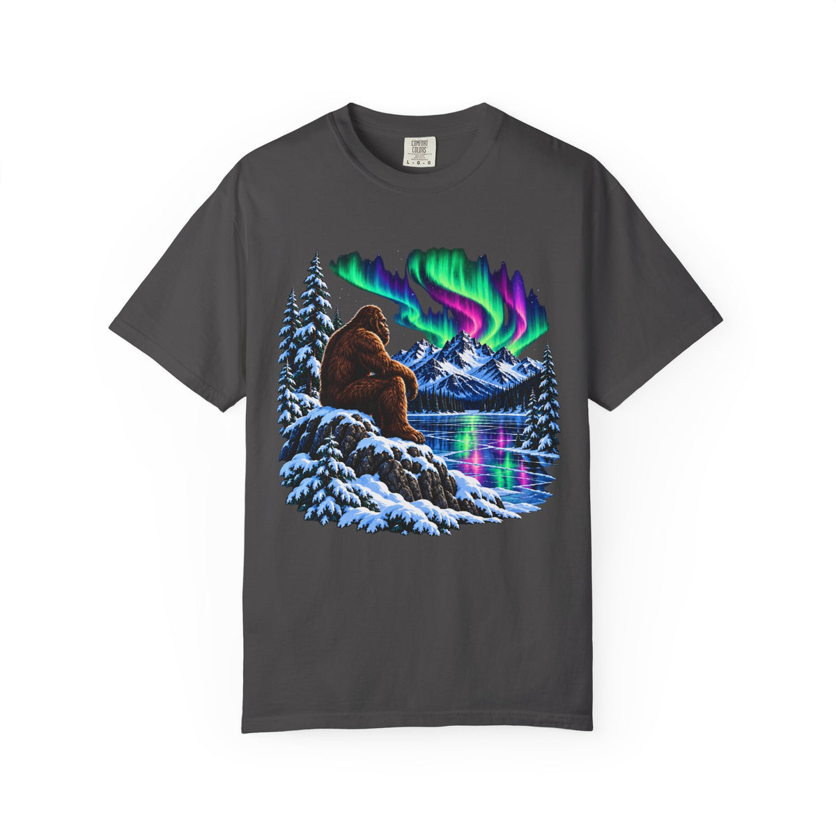 bigfoot Under Northern Lights T-Shirt