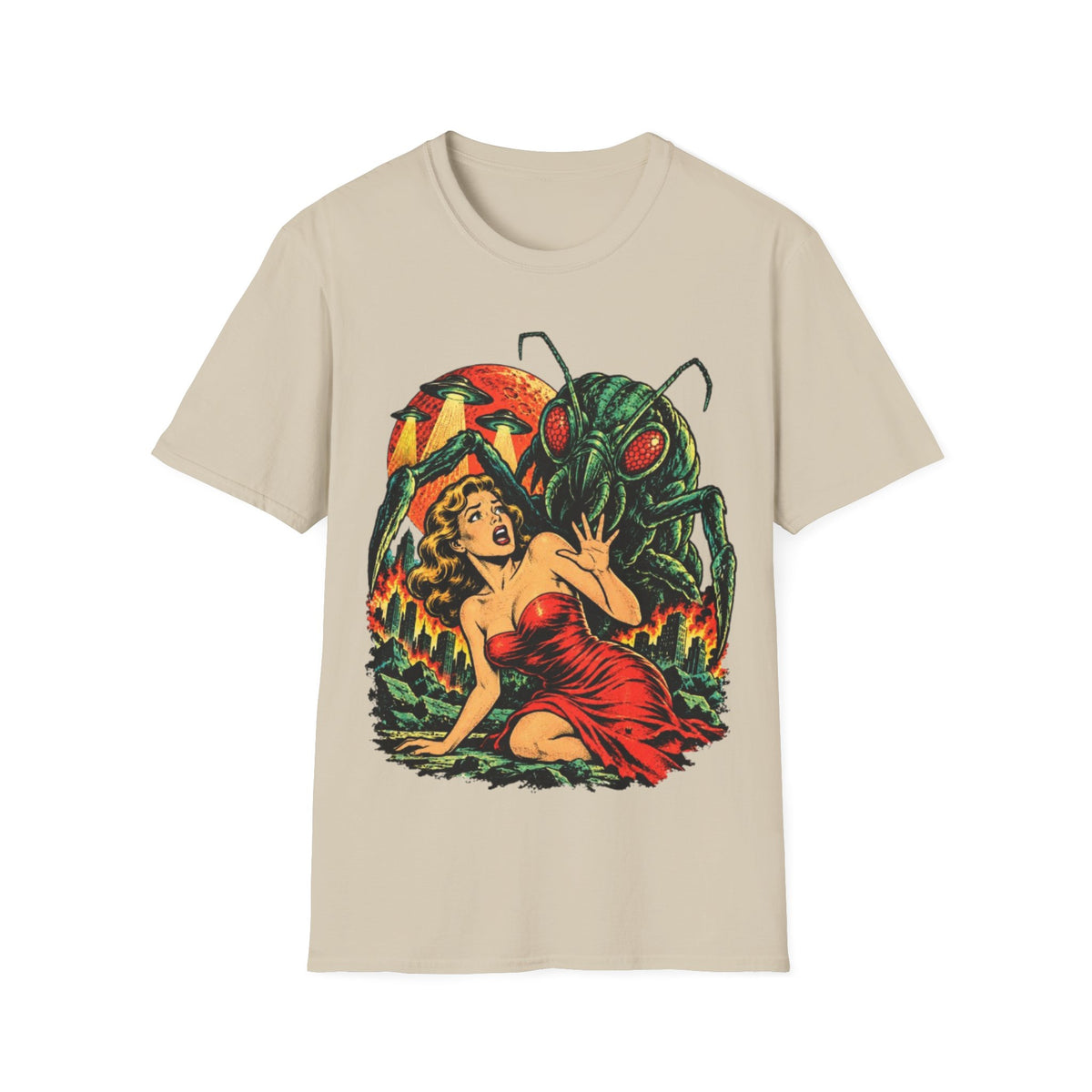 Vintage Sci-Fi Monster Attack T-Shirt