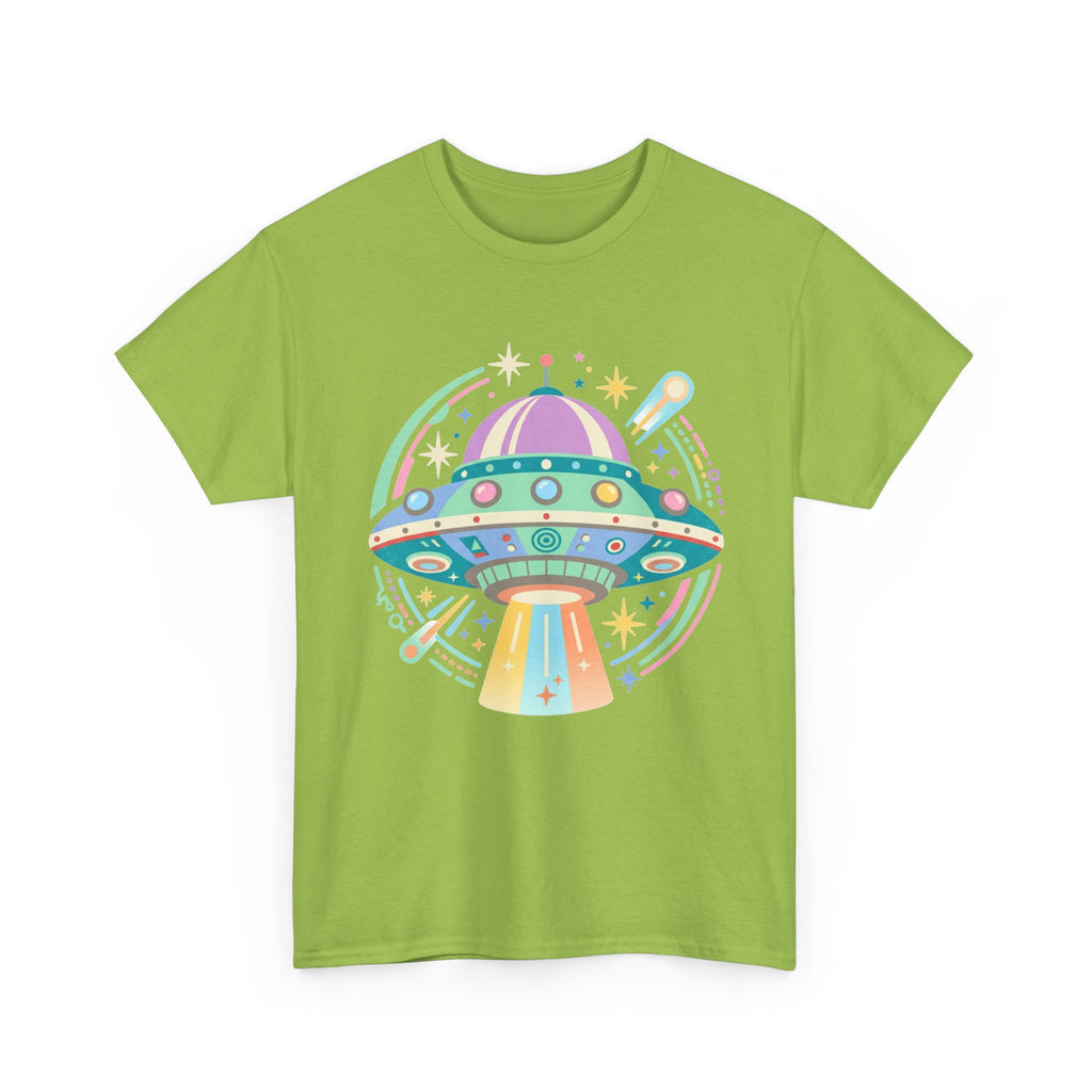 Pastel UFO spaceship T-Shirt | colorful alien saucer illustration