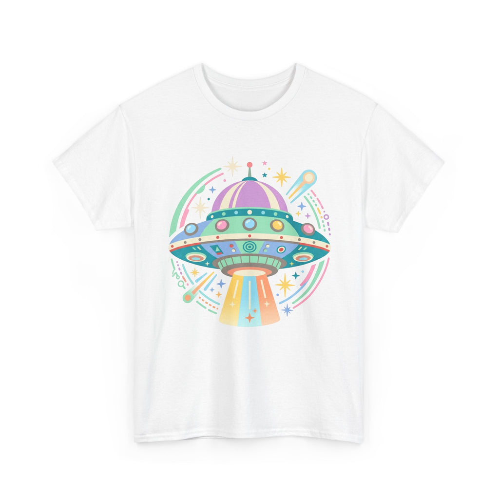 Pastel UFO spaceship T-Shirt | colorful alien saucer illustration