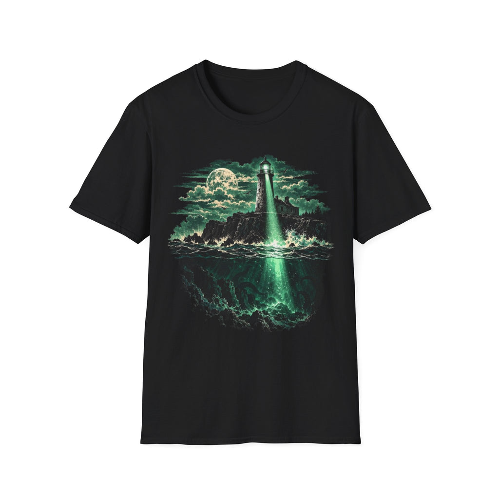 Mystical Lighthouse Ocean Night T-Shirt