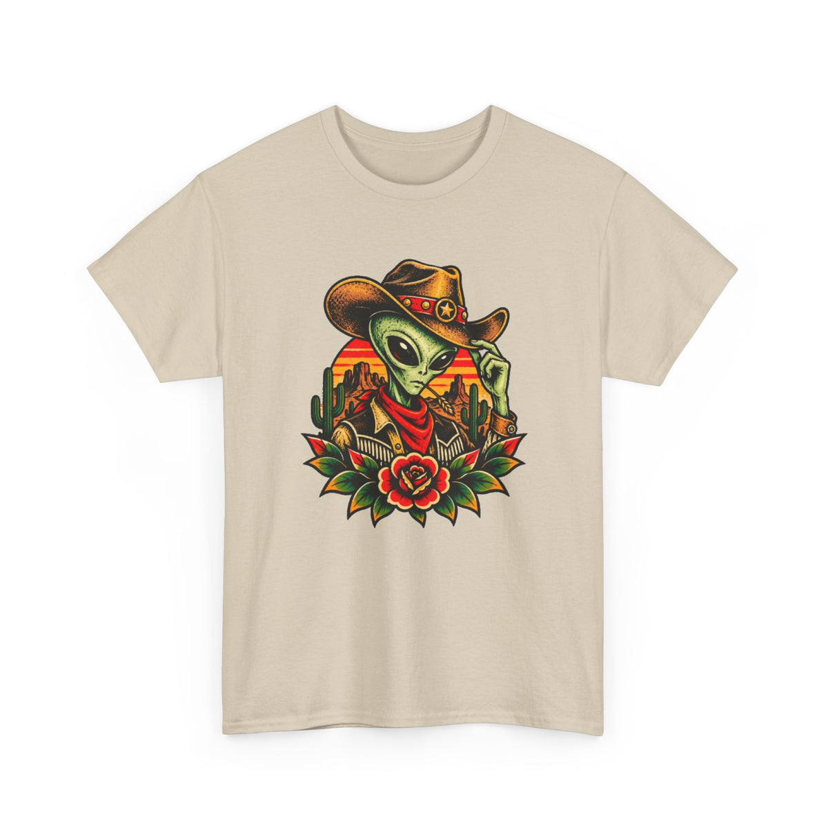 Cowboy Alien T-Shirt — Western Desert Alien Graphic Tee