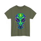 Psychedelic Alien Head T-Shirt | Neon Extraterrestrial Art