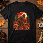 Autumn Bigfoot T-Shirt | Sasquatch Forest Moon Tee
