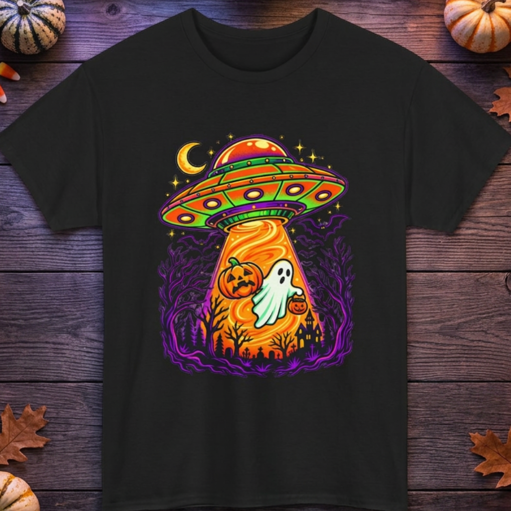 Alien UFO Abduction Ghosts T-Shirt