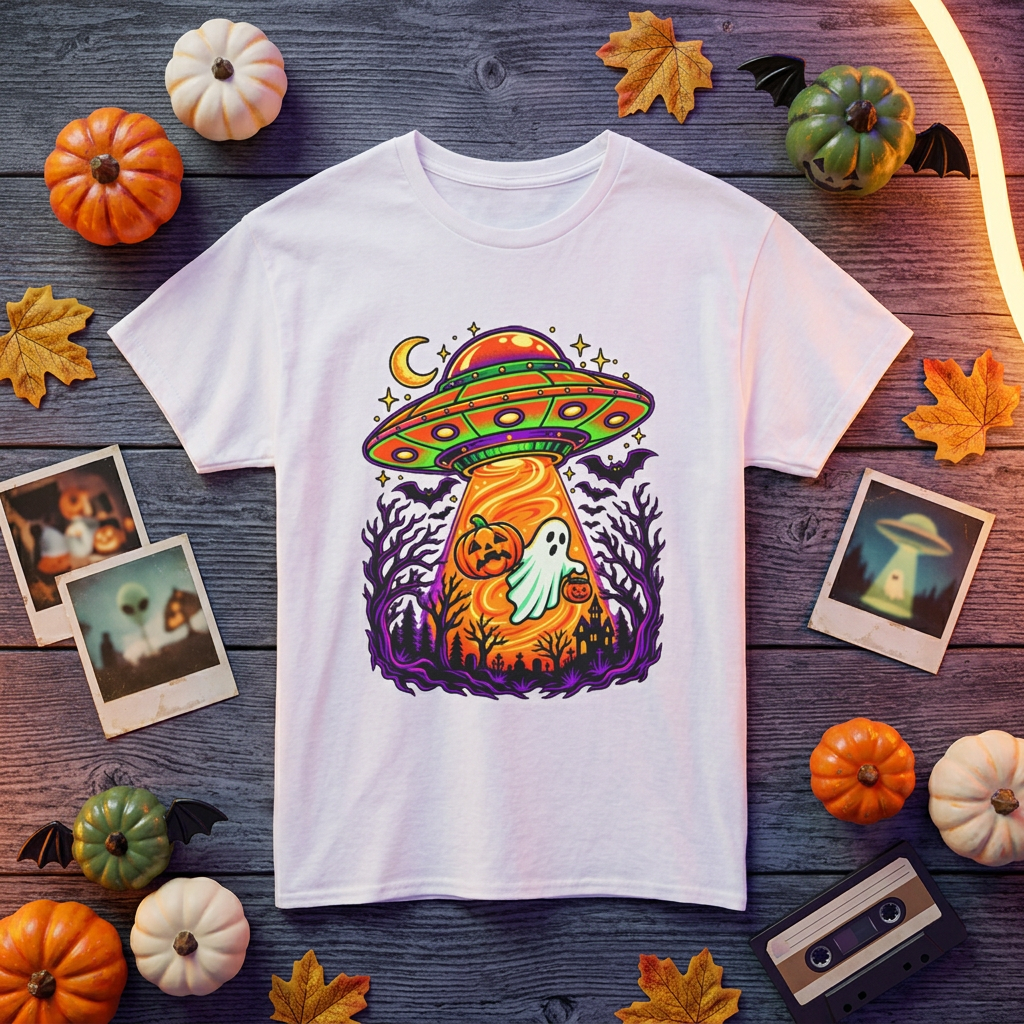 Alien UFO Abduction Ghosts T-Shirt