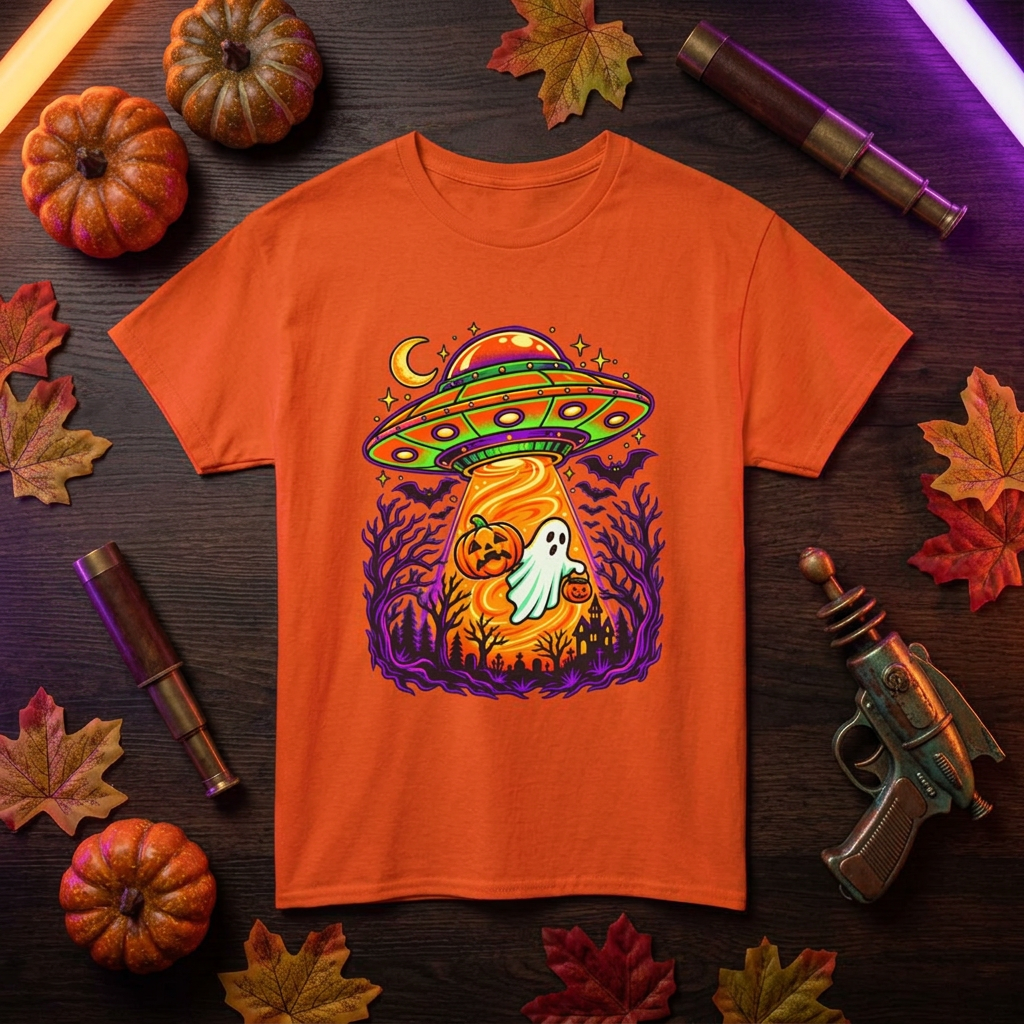 Alien UFO Abduction Ghosts T-Shirt