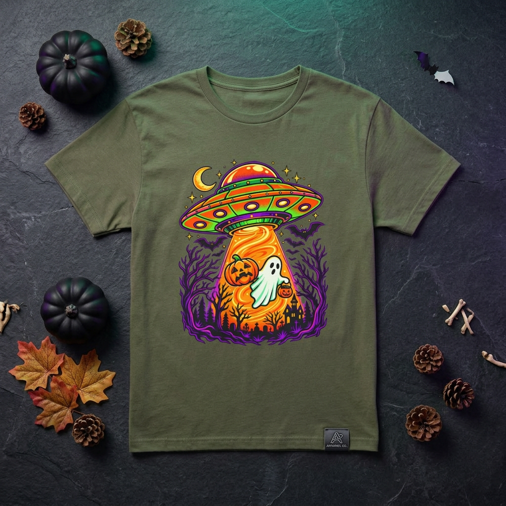 Alien UFO Abduction Ghosts T-Shirt