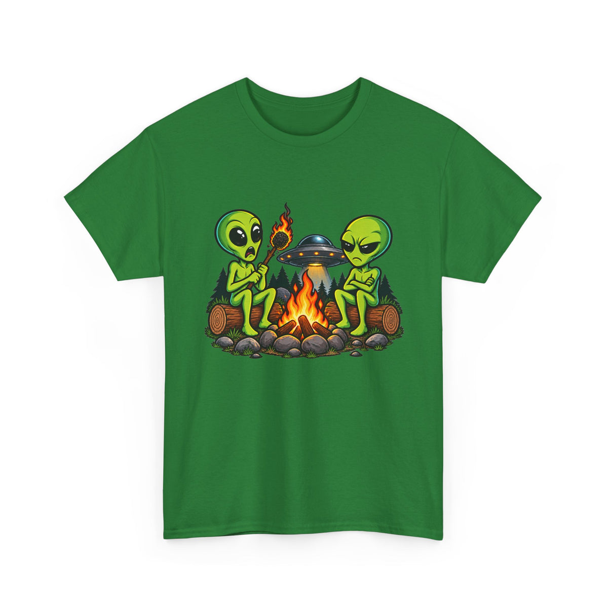 Alien Campfire Graphic T-Shirt