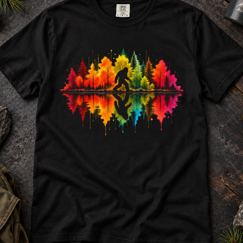 Bigfoot Forest Reflection T-Shirt