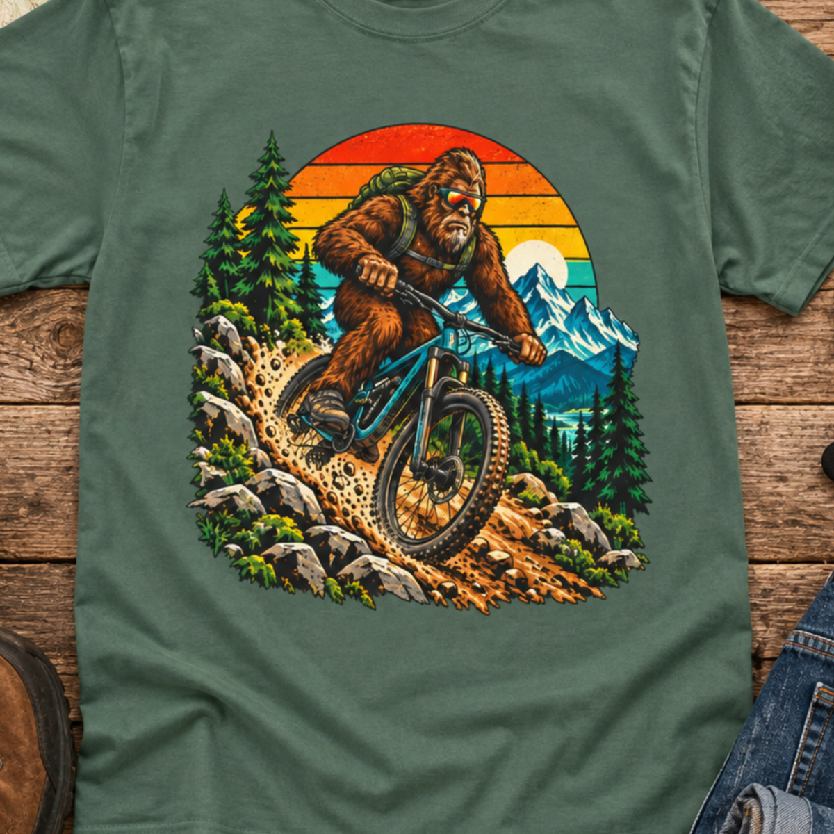 Bigfoot Mountain Biking T-Shirt