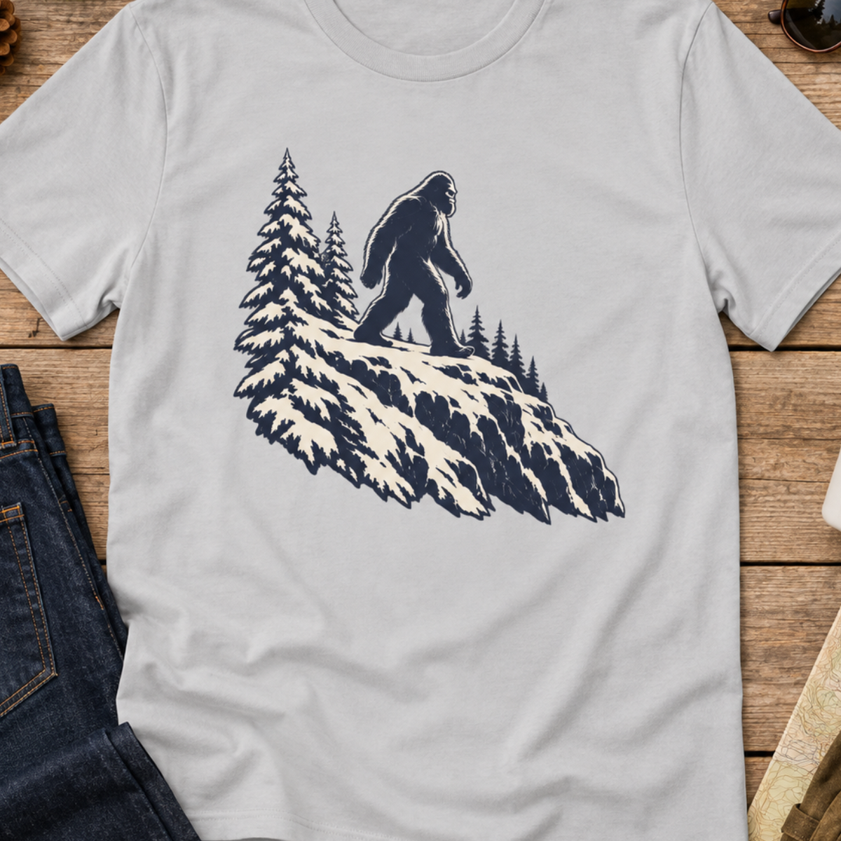 Bigfoot Mountain T-Shirt — Sasquatch Hiking Graphic Tee