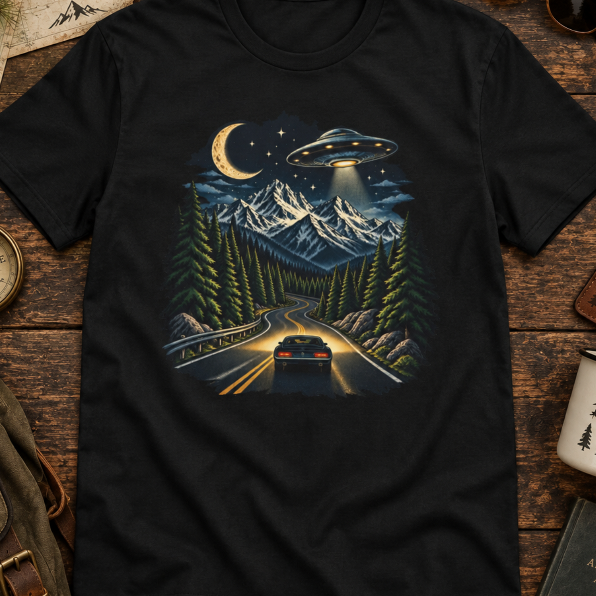 UFO Night Drive T-Shirt